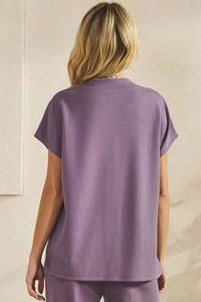 ETA 01/01/26 - Women's V-Neck Short Sleeve Thin Modal Scuba Top style 2