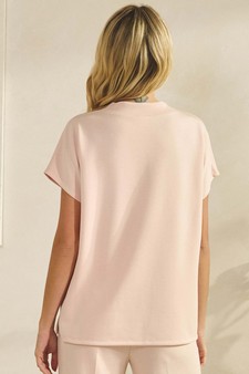 ETA 01/15/26 - Women's V-Neck Short Sleeve Thin Modal Scuba Top style 2