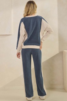 Women's Relaxed Colorblock Corduroy Set style 2