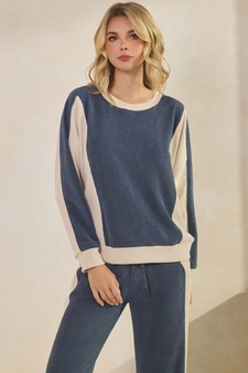Women's Relaxed Colorblock Corduroy Set style 4