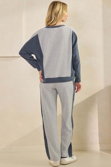 Women's Relaxed Colorblock Corduroy Set style 2