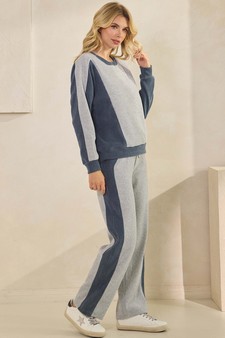Women's Relaxed Colorblock Corduroy Set style 3