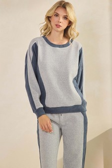 Women's Relaxed Colorblock Corduroy Set style 4