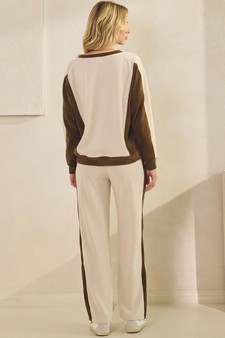 Women's Relaxed Colorblock Corduroy Set style 2