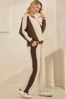 Women's Relaxed Colorblock Corduroy Set style 3