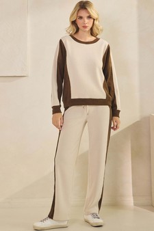 Women's Relaxed Colorblock Corduroy Set style 5