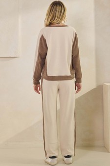 Women's Relaxed Colorblock Corduroy Set style 2