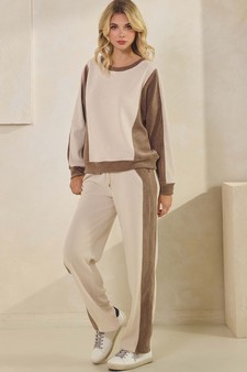 Women's Relaxed Colorblock Corduroy Set style 3