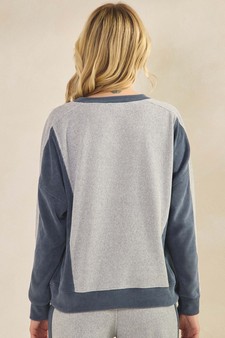 Women's Relaxed Colorblock Corduroy Pullover style 2