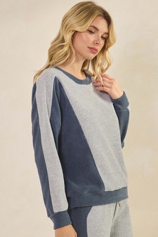 Women's Relaxed Colorblock Corduroy Pullover style 3