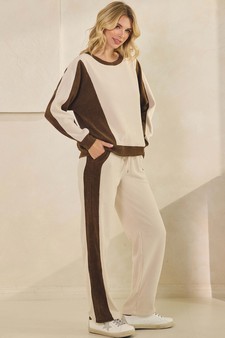 Women's Relaxed Colorblock Corduroy Pullover style 5