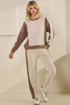 Women's Relaxed Colorblock Corduroy Pullover style 5