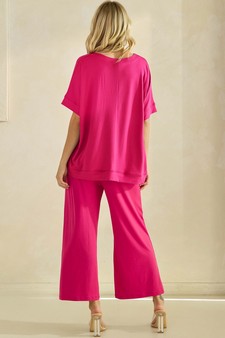 ETA 06/03/25 - Women's Effortlessly Relaxed Fit UltraSoft Top and Cropped Pants Set style 2