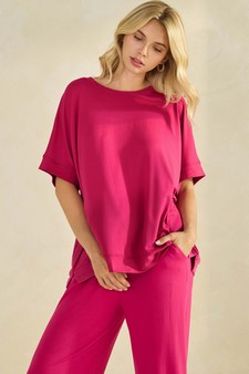 ETA 06/03/25 - Women's Effortlessly Relaxed Fit UltraSoft Top and Cropped Pants Set style 4