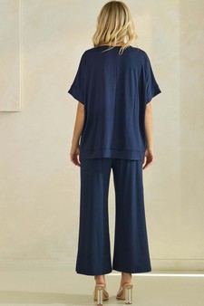 Women's Effortlessly Relaxed Fit UltraSoft Top and Cropped Pants Set style 2