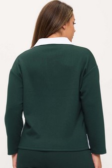 Women's Classic Contrast Two-Tone Collared UltraComfy Top style 2