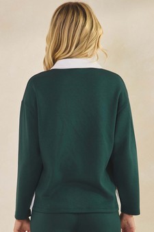 Women's Classic Contrast Two-Tone Collared UltraComfy Top style 2