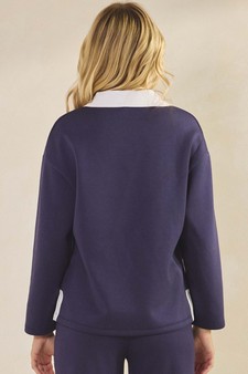 Women's Classic Contrast Two-Tone Collared UltraComfy Top style 2