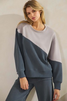ETA 09/18/25 - Women’s Asymmetrical Two Tone Top Corduroy Set style 4
