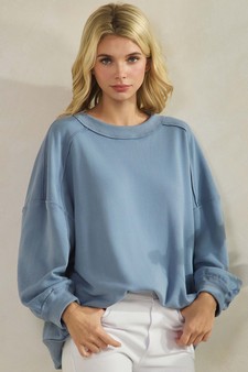 ETA 12/03/25 - Women's Soft Flow Fleece Loose Fit Crew Neck Sweatshirt (XL only) style 4