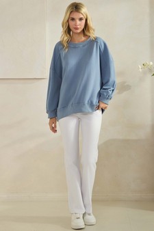 ETA 12/03/25 - Women's Soft Flow Fleece Loose Fit Crew Neck Sweatshirt (XL only) style 5