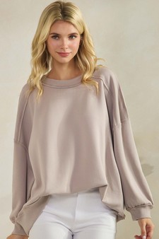 ETA 12/03/25 - Women's Soft Flow Fleece Loose Fit Crew Neck Sweatshirt style 4