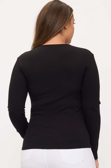 Women's Pure Comfort Ribbed Long Sleeve Top style 2