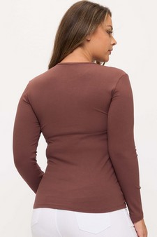 Women's Pure Comfort Ribbed Long Sleeve Top style 2
