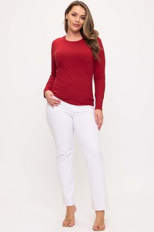 Women's Pure Comfort LuxeAir Ribbed Long Sleeve Top style 5
