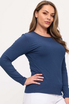 Women's Pure Comfort LuxeAir Ribbed Long Sleeve Top style 3