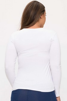 Women's Pure Comfort Ribbed Long Sleeve Top style 2
