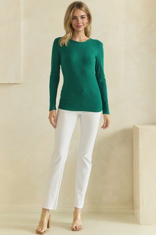 Women's Pure Comfort LuxeAir Ribbed Long Sleeve Top style 5