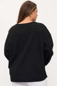 Women's Textured Cotton Relaxed Fit Top style 2