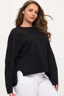 Women's Textured Cotton Relaxed Fit Top style 3