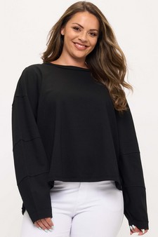 Women's Textured Cotton Relaxed Fit Top style 4
