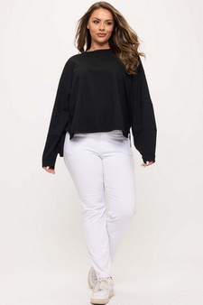 Women's Textured Cotton Relaxed Fit Top style 5
