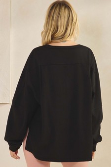 Women's Textured Cotton Relaxed Fit Top style 2