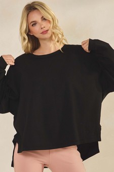 Women's Textured Cotton Relaxed Fit Top style 4