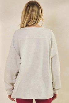 Women's Textured Cotton Relaxed Fit Top style 2