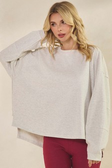 Women's Textured Cotton Relaxed Fit Top style 4