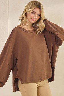 Women's Textured Cotton Relaxed Fit Top style 3