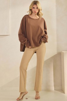 Women's Textured Cotton Relaxed Fit Top style 5