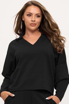 ETA 09/19/25 - Women's Timeless Elegance Collared V-Neck UltraComfy Top