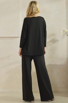 Women's Relaxed Peach Skin Top and Bottom Set style 2