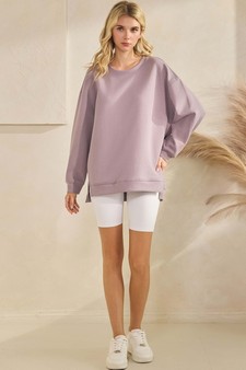 ETA 10/30/25 - Women's Soft Cotton Modal Long Sleeve Crew Top with Pockets style 5