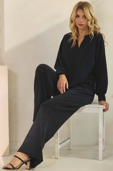 ETA 08/22/25 Women's Sofie Soft Split Neck Raglan Long Sleeve Oversized Top style 5
