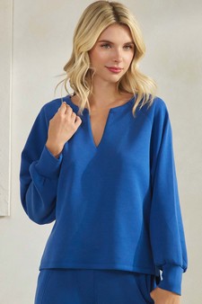 ETA 09/08/25 Women's Sofie Soft Split Neck Raglan Long Sleeve Oversized Top
