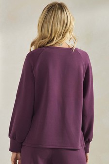 ETA 08/22/25 Women's Sofie Soft Split Neck Raglan Long Sleeve Oversized Top style 2