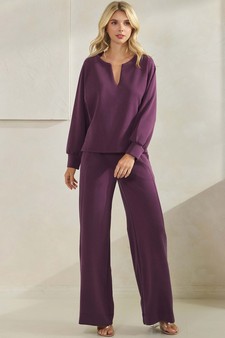 ETA 08/22/25 Women's Sofie Soft Split Neck Raglan Long Sleeve Oversized Top style 5