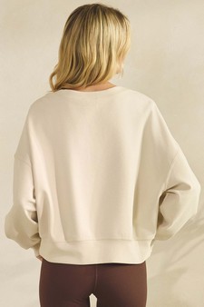 Women's Cotton Modal Crewneck Short Pullover (XL only) style 2